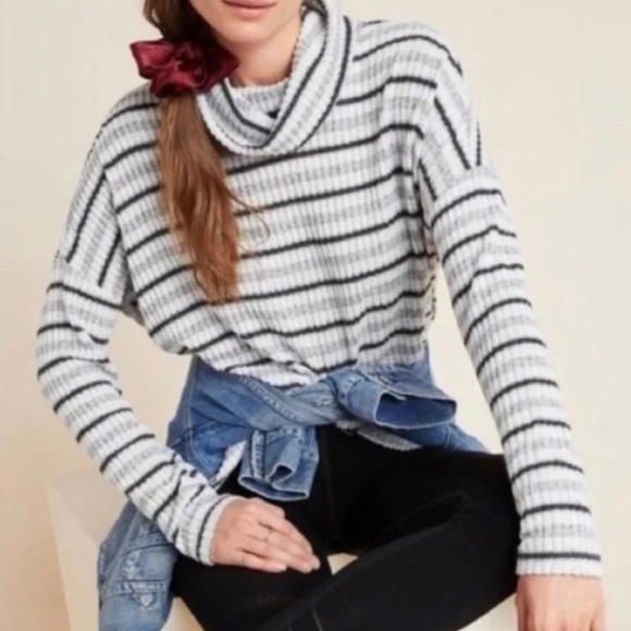 Anthropologie Saturday Sunday Crowl Neck Sweater - Picture 2 of 5